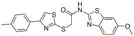 Acetamide, N-(6-methoxy-2-benzothiazolyl)-2-[[4-(4-methylphenyl)-2-thiazolyl]thio]- (9CI) CAS#: 606089-12-7