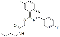 Acetamide, N-butyl-2-[[2-(4-fluorophenyl)-6-methyl-4-quinazolinyl]thio]- (9CI) CAS#: 606132-80-3