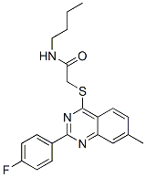 Acetamide, N-butyl-2-[[2-(4-fluorophenyl)-7-methyl-4-quinazolinyl]thio]- (9CI) CAS#: 606132-68-7