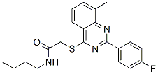 Acetamide, N-butyl-2-[[2-(4-fluorophenyl)-8-methyl-4-quinazolinyl]thio]- (9CI) CAS#: 606131-73-1