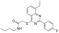 Acetamide, N-butyl-2-[[8-ethyl-2-(4-fluorophenyl)-4-quinazolinyl]thio]- (9CI) CAS#: 606131-68-4