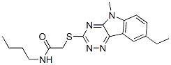Acetamide, N-butyl-2-[(8-ethyl-5-methyl-5H-1,2,4-triazino[5,6-b]indol-3-yl)thio]- (9CI) CAS#: 603946-79-8
