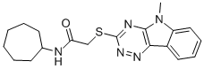 Acetamide, N-cycloheptyl-2-[(5-methyl-5H-1,2,4-triazino[5,6-b]indol-3-yl)thio]- (9CI) CAS#: 603946-02-7