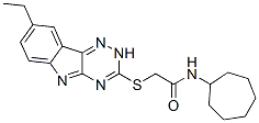 Acetamide, N-cycloheptyl-2-[(8-ethyl-2H-1,2,4-triazino[5,6-b]indol-3-yl)thio]- (9CI) CAS#: 603946-56-1