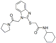 Acetamide, N-cyclohexyl-2-[[1-[2-oxo-2-(1-pyrrolidinyl)ethyl]-1H-benzimidazol-2-yl]thio]- (9CI) CAS#: 606109-63-1