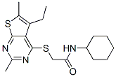 Acetamide, N-cyclohexyl-2-[(5-ethyl-2,6-dimethylthieno[2,3-d]pyrimidin-4-yl)thio]- (9CI) CAS#: 606113-42-2