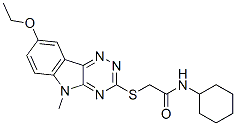 Acetamide, N-cyclohexyl-2-[(8-ethoxy-5-methyl-5H-1,2,4-triazino[5,6-b]indol-3-yl)thio]- (9CI) CAS#: 603947-79-1