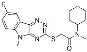 Acetamide, N-cyclohexyl-2-[(8-fluoro-5-methyl-5H-1,2,4-triazino[5,6-b]indol-3-yl)thio]-N-methyl- (9CI) CAS#: 603948-14-7