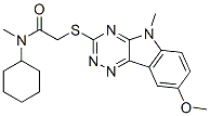 Acetamide, N-cyclohexyl-2-[(8-methoxy-5-methyl-5H-1,2,4-triazino[5,6-b]indol-3-yl)thio]-N-methyl- (9CI) CAS#: 603947-58-6