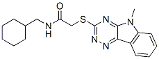 Acetamide, N-(cyclohexylmethyl)-2-[(5-methyl-5H-1,2,4-triazino[5,6-b]indol-3-yl)thio]- (9CI) CAS#: 603946-13-0