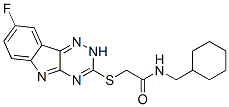 Acetamide, N-(cyclohexylmethyl)-2-[(8-fluoro-2H-1,2,4-triazino[5,6-b]indol-3-yl)thio]- (9CI) CAS#: 603947-99-5