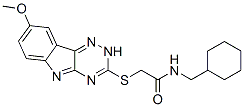 Acetamide, N-(cyclohexylmethyl)-2-[(8-methoxy-2H-1,2,4-triazino[5,6-b]indol-3-yl)thio]- (9CI) CAS#: 603947-46-2