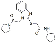 Acetamide, N-cyclopentyl-2-[[1-[2-oxo-2-(1-pyrrolidinyl)ethyl]-1H-benzimidazol-2-yl]thio]- (9CI) CAS#: 606109-61-9
