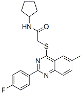 Acetamide, N-cyclopentyl-2-[[2-(4-fluorophenyl)-6-methyl-4-quinazolinyl]thio]- (9CI) CAS#: 606131-34-4