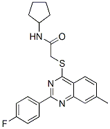 Acetamide, N-cyclopentyl-2-[[2-(4-fluorophenyl)-7-methyl-4-quinazolinyl]thio]- (9CI) CAS#: 606132-71-2
