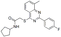 Acetamide, N-cyclopentyl-2-[[2-(4-fluorophenyl)-8-methyl-4-quinazolinyl]thio]- (9CI) CAS#: 606134-54-7