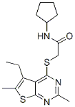 Acetamide, N-cyclopentyl-2-[(5-ethyl-2,6-dimethylthieno[2,3-d]pyrimidin-4-yl)thio]- (9CI) CAS#: 606113-41-1