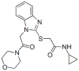 Acetamide, N-cyclopropyl-2-[[1-[2-(4-morpholinyl)-2-oxoethyl]-1H-benzimidazol-2-yl]thio]- (9CI) CAS#: 606110-67-2