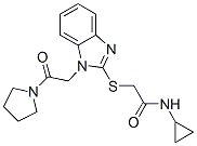 Acetamide, N-cyclopropyl-2-[[1-[2-oxo-2-(1-pyrrolidinyl)ethyl]-1H-benzimidazol-2-yl]thio]- (9CI) CAS#: 606109-76-6
