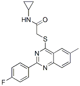 Acetamide, N-cyclopropyl-2-[[2-(4-fluorophenyl)-6-methyl-4-quinazolinyl]thio]- (9CI) CAS#: 606131-52-6