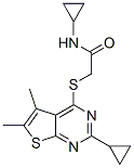 Acetamide, N-cyclopropyl-2-[(2-cyclopropyl-5,6-dimethylthieno[2,3-d]pyrimidin-4-yl)thio]- (9CI) CAS#: 606113-66-0