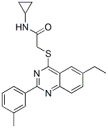 Acetamide, N-cyclopropyl-2-[[6-ethyl-2-(3-methylphenyl)-4-quinazolinyl]thio]- (9CI) CAS#: 606131-74-2