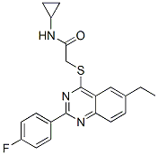 Acetamide, N-cyclopropyl-2-[[6-ethyl-2-(4-fluorophenyl)-4-quinazolinyl]thio]- (9CI) CAS#: 606132-79-0