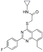 Acetamide, N-cyclopropyl-2-[[8-ethyl-2-(4-fluorophenyl)-4-quinazolinyl]thio]- (9CI) CAS#: 606132-82-5