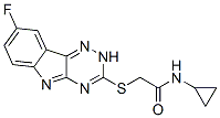 Acetamide, N-cyclopropyl-2-[(8-fluoro-2H-1,2,4-triazino[5,6-b]indol-3-yl)thio]- (9CI) CAS#: 603947-98-4