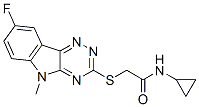 Acetamide, N-cyclopropyl-2-[(8-fluoro-5-methyl-5H-1,2,4-triazino[5,6-b]indol-3-yl)thio]- (9CI) CAS#: 603948-18-1