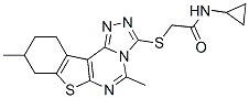 Acetamide, N-cyclopropyl-2-[(8,9,10,11-tetrahydro-5,9-dimethyl[1]benzothieno[3,2-e]-1,2,4-triazolo[4,3-c]pyrimidin-3-yl)thio]- (9CI) CAS#: 606113-38-6