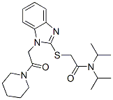 Acetamide, N,N-bis(1-methylethyl)-2-[[1-[2-oxo-2-(1-piperidinyl)ethyl]-1H-benzimidazol-2-yl]thio]- (9CI) CAS#: 606109-90-4