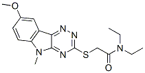 Acetamide, N,N-diethyl-2-[(8-methoxy-5-methyl-5H-1,2,4-triazino[5,6-b]indol-3-yl)thio]- (9CI) CAS#: 603947-54-2