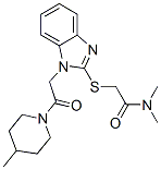 Acetamide, N,N-dimethyl-2-[[1-[2-(4-methyl-1-piperidinyl)-2-oxoethyl]-1H-benzimidazol-2-yl]thio]- (9CI) CAS#: 606110-23-0