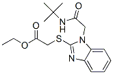 Acetic acid, [[1-[2-[(1,1-dimethylethyl)amino]-2-oxoethyl]-1H-benzimidazol-2-yl]thio]-, ethyl ester (9CI) CAS#: 606091-65-0