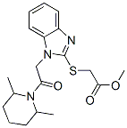Acetic acid, [[1-[2-(2,6-dimethyl-1-piperidinyl)-2-oxoethyl]-1H-benzimidazol-2-yl]thio]-, methyl ester (9CI) CAS#: 606110-47-8