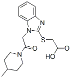 Acetic acid, [[1-[2-(4-methyl-1-piperidinyl)-2-oxoethyl]-1H-benzimidazol-2-yl]thio]- (9CI) CAS#: 606110-21-8