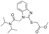 Acetic acid, [[1-[2-[bis(1-methylethyl)amino]-2-oxoethyl]-1H-benzimidazol-2-yl]thio]-, methyl ester (9CI) CAS#: 606111-06-2