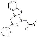 Acetic acid, [[1-[2-oxo-2-(1-piperidinyl)ethyl]-1H-benzimidazol-2-yl]thio]-, methyl ester (9CI) CAS#: 606109-96-0