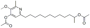 Acetic acid 12-(4-acetyloxy-5-methoxy-6-methylpyridin-2-yl)dodecan-2-yl ester CAS#: 70001-18-2
