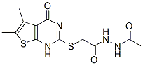 Acetic acid, [(1,4-dihydro-5,6-dimethyl-4-oxothieno[2,3-d]pyrimidin-2-yl)thio]-, 2-acetylhydrazide (9CI) CAS#: 606108-20-7