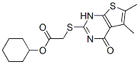 Acetic acid, [(1,4-dihydro-5,6-dimethyl-4-oxothieno[2,3-d]pyrimidin-2-yl)thio]-, cyclohexyl ester (9CI) CAS#: 606107-53-3