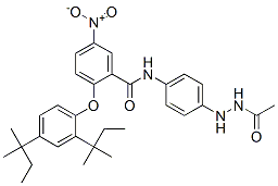 Acetic acid 2-[4-[[2-[2,4-bis(1,1-dimethylpropyl)phenoxy]-5-nitrobenzoyl]amino]phenyl] hydrazide CAS#: 63134-31-6