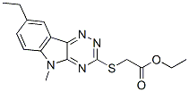 Acetic acid, [(8-ethyl-5-methyl-5H-1,2,4-triazino[5,6-b]indol-3-yl)thio]-, ethyl ester (9CI) CAS#: 603946-62-9
