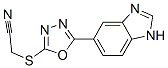Acetonitrile, [[5-(1H-benzimidazol-5-yl)-1,3,4-oxadiazol-2-yl]thio]- (9CI) CAS#: 606117-09-3
