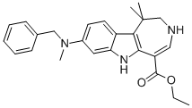 Azepino[4,5-b]indole-5-carboxylic acid, 1,2,3,6-tetrahydro-1,1-dimethyl-8-[methyl(phenylmethyl)amino]-, ethyl ester CAS#: 629662-64-2