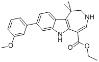Azepino[4,5-b]indole-5-carboxylic acid, 1,2,3,6-tetrahydro-8-(3-methoxyphenyl)-1,1-dimethyl-, ethyl ester CAS#: 629662-81-3