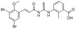 BENZOIC ACID, 3-[[[[3-(3,5-DIBROMO-2-METHOXYPHENYL)-1-OXO-2-PROPENYL]AMINO]THIOXOMETHYL]AMINO]-2-METHYL- CAS#: 530146-60-2