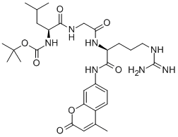 BOC-LEU-GLY-ARG-AMC ACETATE SALT CAS#: 65147-09-3