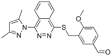 Benzaldehyde, 3-[[[4-(3,5-dimethyl-1H-pyrazol-1-yl)-1-phthalazinyl]thio]methyl]-4-methoxy- (9CI) CAS#: 606122-39-8
